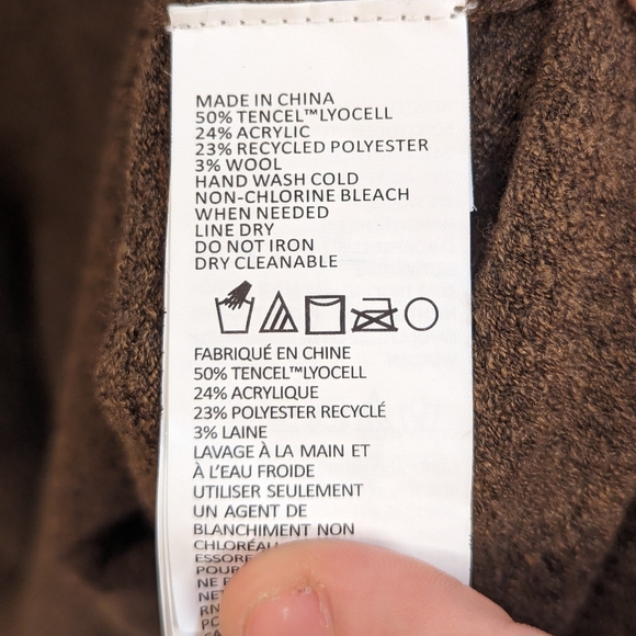 Prana🤎 Bryce Bluff Midi Faux Wrap Sweater Dress in Camel Sz Medium. - Picture 10 of 11